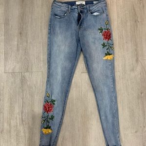 Pacsun Flower Jeans